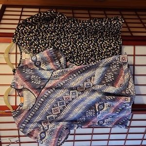 Set of 2 Women's Patterned Scrub tops